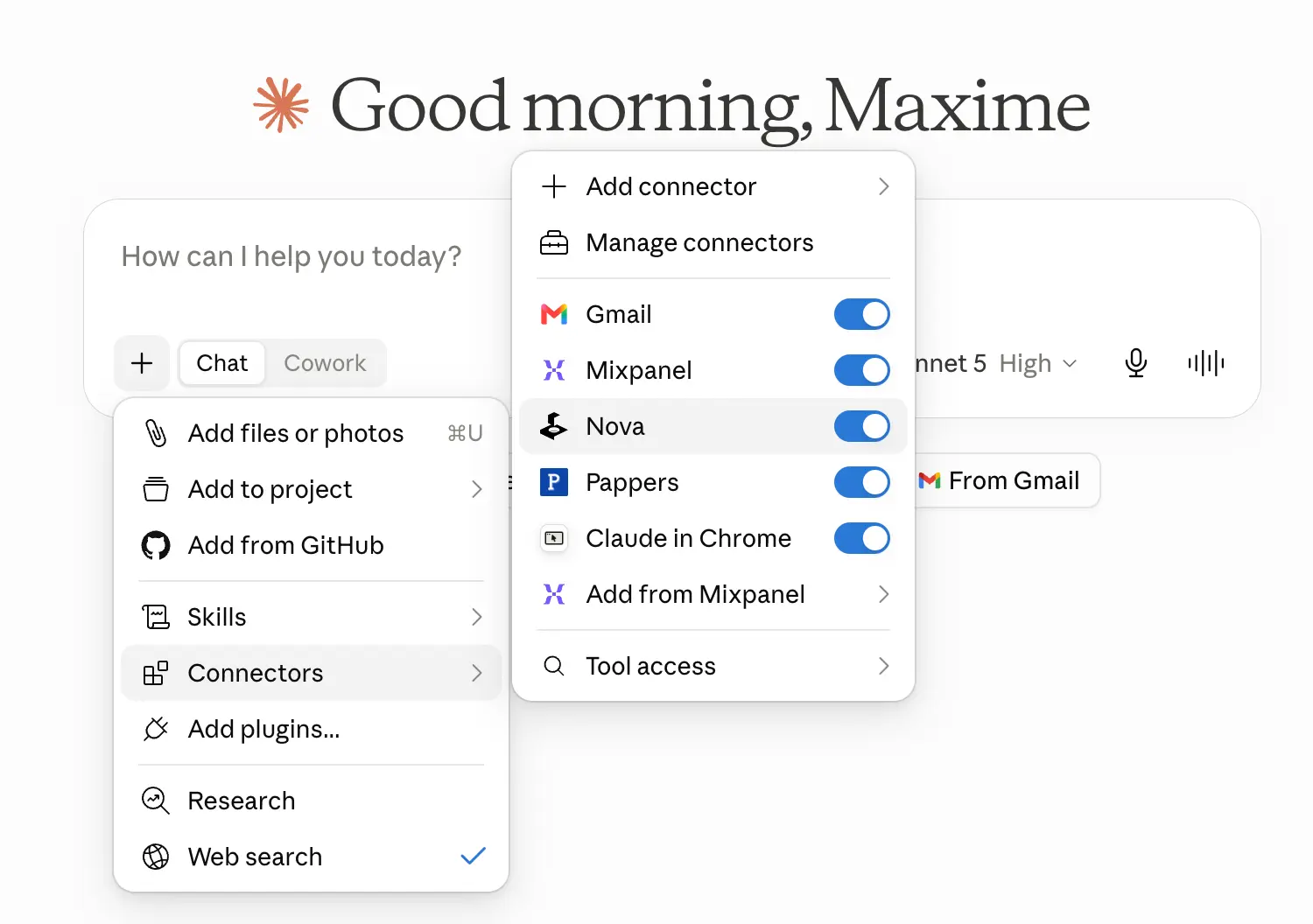 Enabling the Nova connector inside Claude to query Amazon data