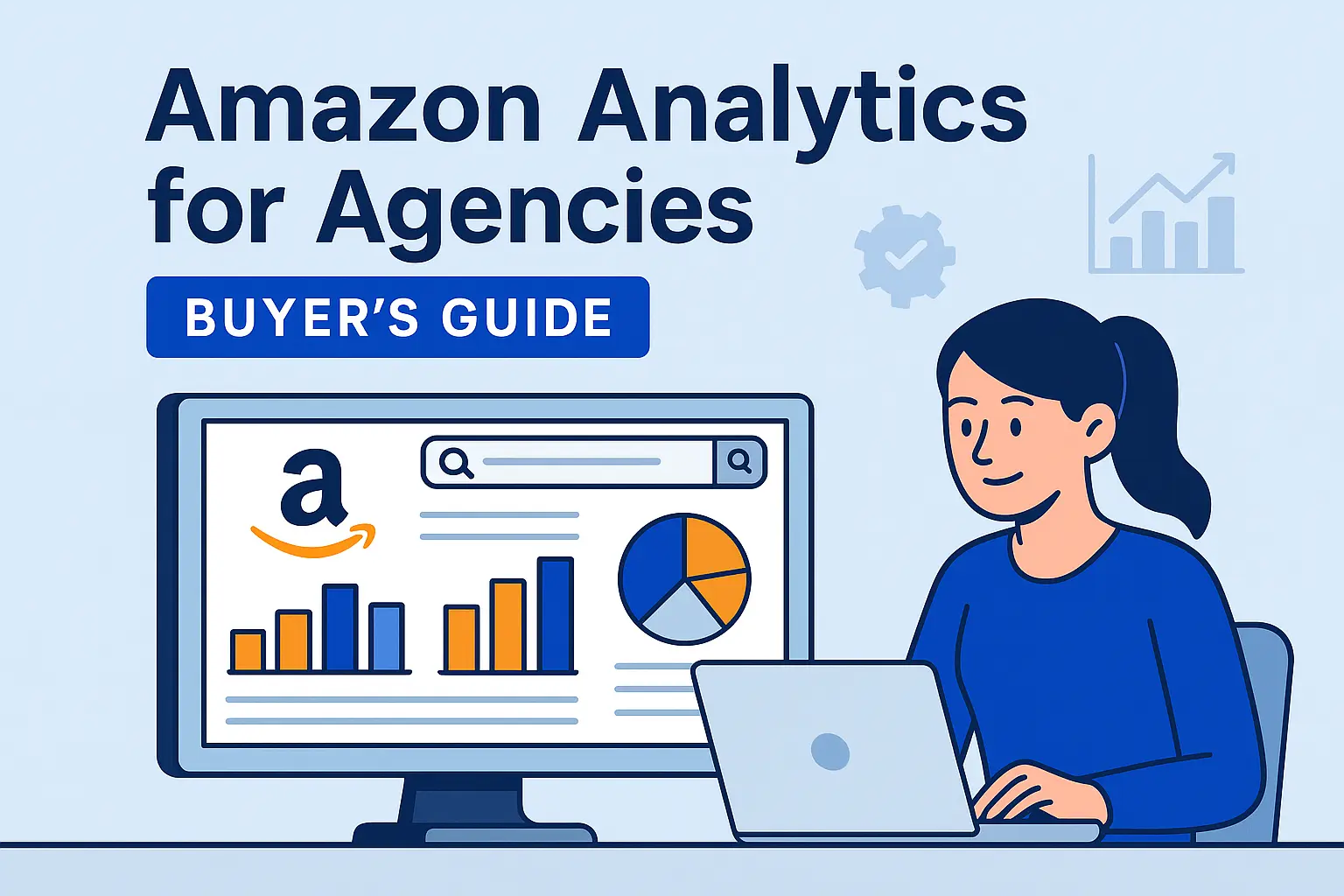 Amazon Analytics for Agencies Buyer's Guide - Agency professional analyzing multi-client dashboard with charts and metrics