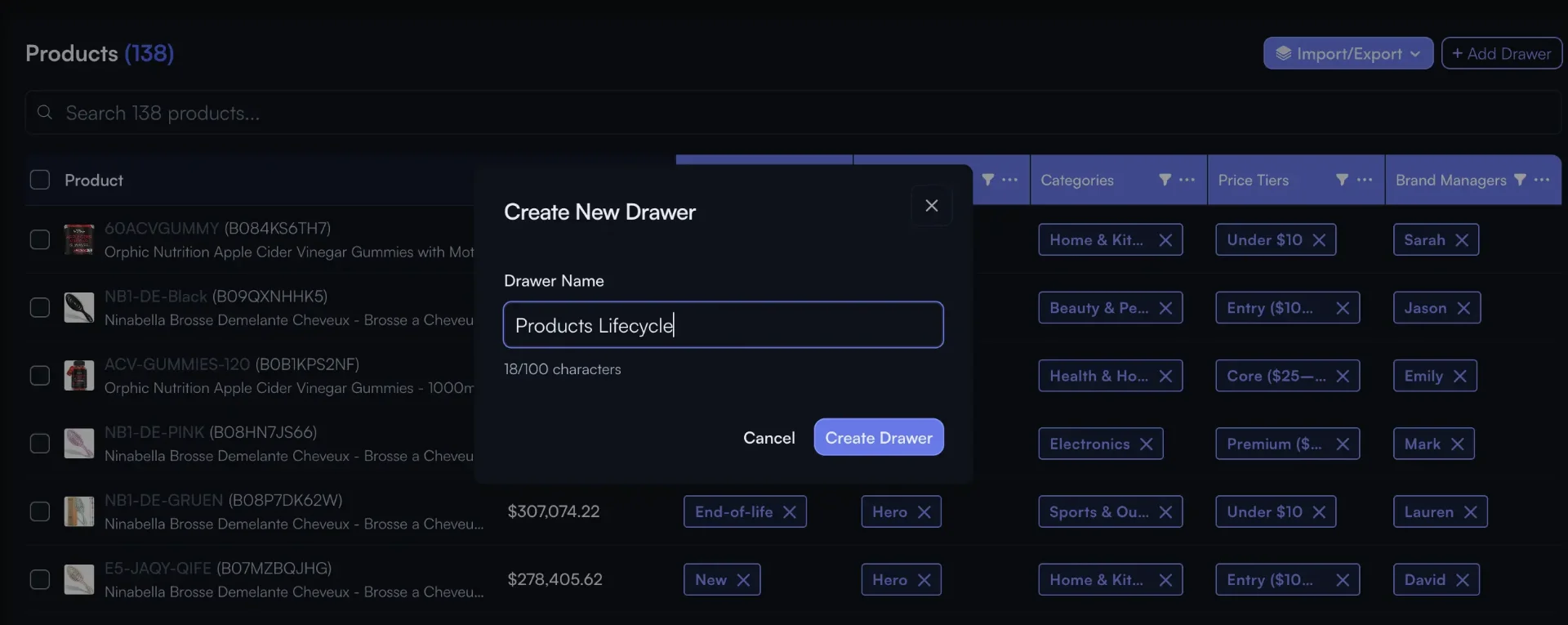 Define an Amazon category taxonomy in Nova Custom Breakdowns
