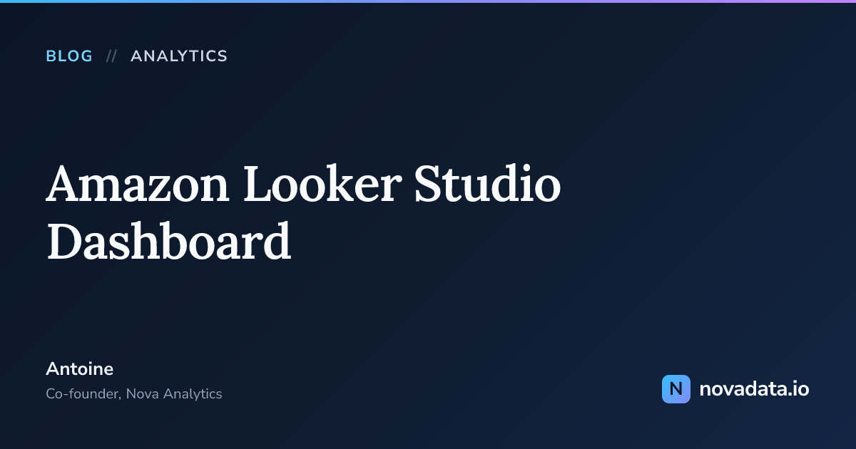 Amazon Looker Studio Dashboard