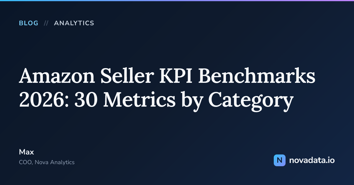 Amazon Seller KPI Benchmarks 2026: 30 Metrics by Category