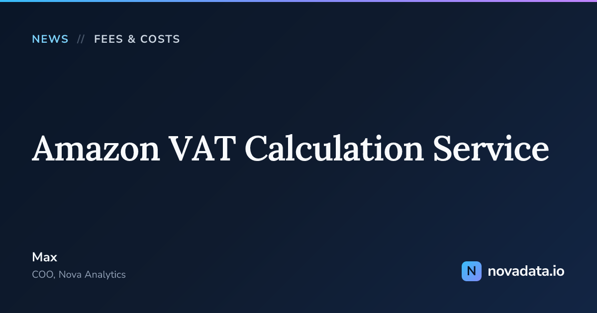 Vat Pack Machine. Amazon Amazon VAT Calculation Service